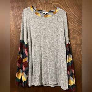 White birch long sleeve blouse size large